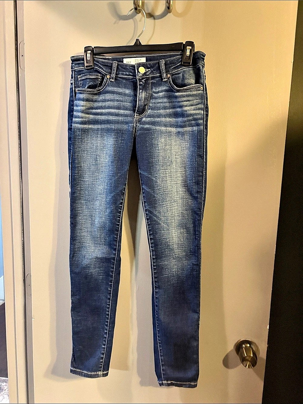 BKE Stella Mid-Rise Slim Fit Skinny Jeans Blue Waist 27